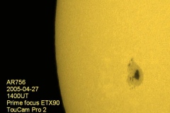 20050427_1400ut_sunspot756_mcconnell_20090701_1230215188